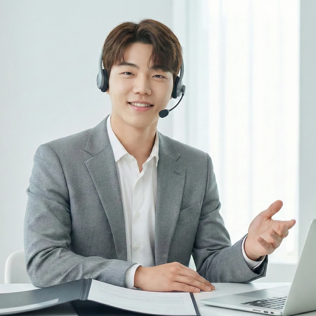 신용카드현금화 업체가 승인액과 실수령액을 설명하는 상담 모습